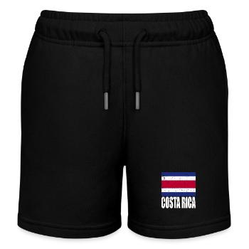 Costa Rica Fahne - Kinder Organic Joggingshorts Mini Bolter von Stanley/Stella - Schwarz - Vorne