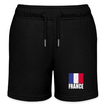 French flag - Kids Organic Sweat Shorts by Stanley/Stella - black - Front