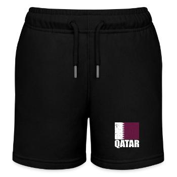 Drapeau du Qatar - Short de jogging enfant bio Stanley/Stella - noir - Devant