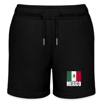 Mexiko Fahne - Kinder Organic Joggingshorts Mini Bolter von Stanley/Stella - Schwarz - Vorne
