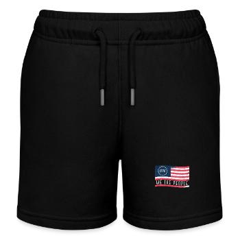 1776 Wir Das Volk Patriotisch Amerikanischer - Kinder Organic Joggingshorts Mini Bolter von Stanley/Stella - Schwarz - Vorne