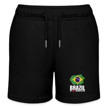 Drapeau du Brésil - Short de jogging enfant bio Stanley/Stella - noir - Devant
