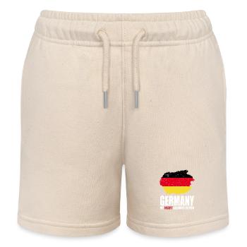 Germany Flag - Kids Organic Sweat Shorts by Stanley/Stella - soft Ecru - Front