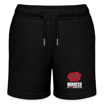 Marokko Fahne - Kinder Organic Joggingshorts Mini Bolter von Stanley/Stella - Schwarz - Vorne