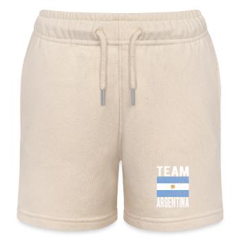 ARGENTINA flag - Kids Organic Sweat Shorts by Stanley/Stella - soft Ecru - Front