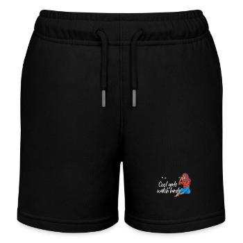 Cool girls watch birds - Mädchen Vogelbeobachtung - Kinder Organic Joggingshorts Mini Bolter von Stanley/Stella - Schwarz - Vorne