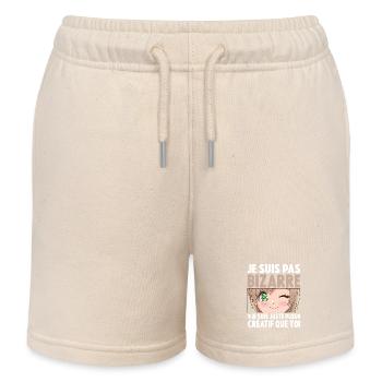 Je ne suis pas bizarre, je suis juste plus créatif - Short de jogging enfant bio Stanley/Stella - écru doux - Devant
