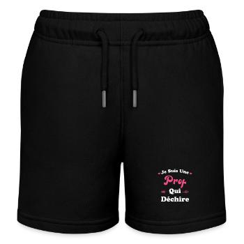 Je suis une prof qui déchire - Short de jogging enfant bio Stanley/Stella - noir - Devant