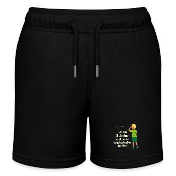 Ich bin 3 - Jungen Vogelbeobachtung - Kinder Organic Joggingshorts Mini Bolter von Stanley/Stella - Schwarz - Vorne
