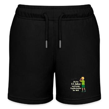 Ich bin 13 - Jungen Vogelbeobachtung - Kinder Organic Joggingshorts Mini Bolter von Stanley/Stella - Schwarz - Vorne