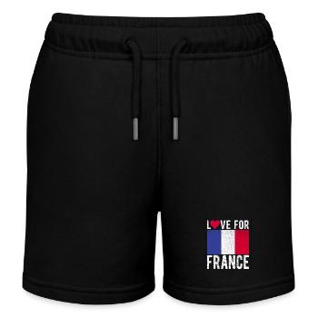French flag - Kids Organic Sweat Shorts by Stanley/Stella - black - Front