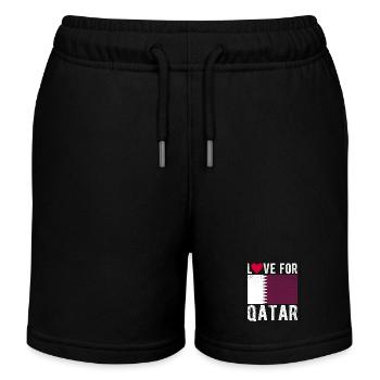 Drapeau du Qatar - Short de jogging enfant bio Stanley/Stella - noir - Devant