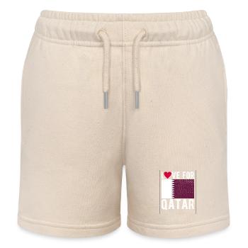 Drapeau du Qatar - Short de jogging enfant bio Stanley/Stella - écru doux - Devant