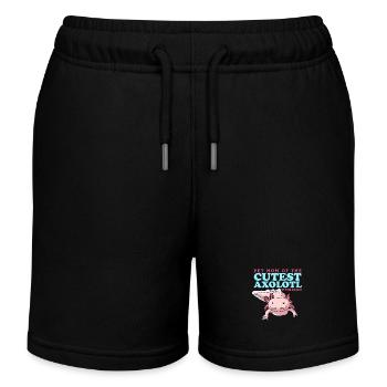 Axolotl Mom | Schwanzlurch Axolotls Geschenk - Kinder Organic Joggingshorts Mini Bolter von Stanley/Stella - Schwarz - Vorne