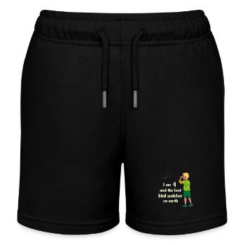 J’ai 4 ans - Garçon Observation des oiseaux - Short de jogging enfant bio Stanley/Stella - noir - Devant
