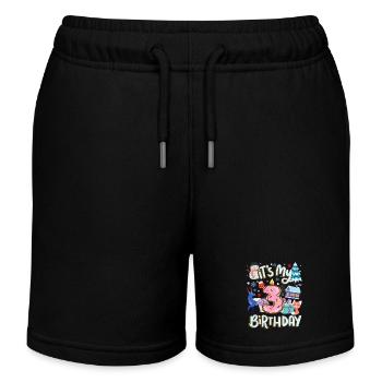 C’est mon beignet de vacances de bonhomme de neige de 3 ans - Short de jogging enfant bio Stanley/Stella - noir - Devant
