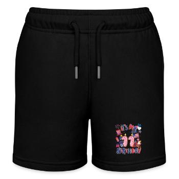 Es Ist Mein 11 Geburtstag Eagle 4. Juli - Kinder Organic Joggingshorts Mini Bolter von Stanley/Stella - Schwarz - Vorne