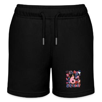 Es Ist Mein 6 Geburtstag Eagle 4. Juli - Kinder Organic Joggingshorts Mini Bolter von Stanley/Stella - Schwarz - Vorne