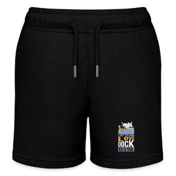 Dock Diving Hunde Hundehalter Hundesport Geschenk - Kinder Organic Joggingshorts Mini Bolter von Stanley/Stella - Schwarz - Vorne