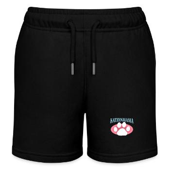 Katzenmama Katzen Katzenbesitzer Geschenk - Kinder Organic Joggingshorts Mini Bolter von Stanley/Stella - Schwarz - Vorne
