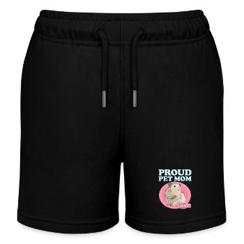 Hamster Mom Dwarf Hamster Golden Hamster Gift - Kids Organic Sweat Shorts by Stanley/Stella - black - Front