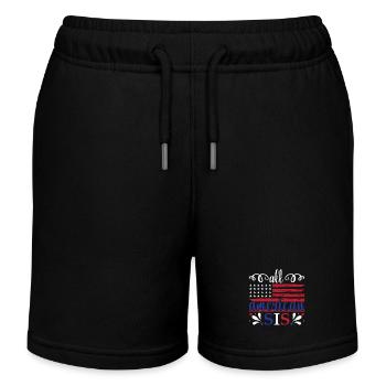 All American Sis 4 juillet Féministe - Short de jogging enfant bio Stanley/Stella - noir - Devant
