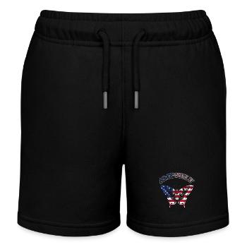 Amerifly 4 juillet Ailes de papillon - Short de jogging enfant bio Stanley/Stella - noir - Devant