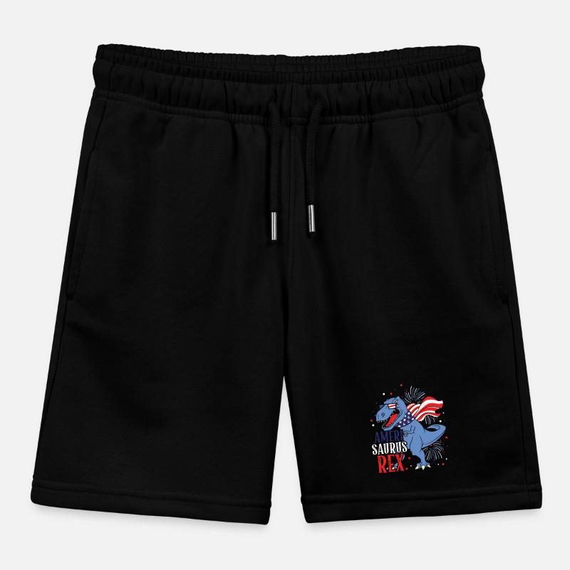 Ameri Saurus Rex 4. Juli Dinosaurier Independence Kinder Organic Joggingshorts Mini Bolter von Stanley/Stella