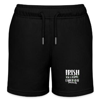 Irlandais Vous Joyeux Fête du Travail Trèfle Vert - Short de jogging enfant bio Stanley/Stella - noir - Devant