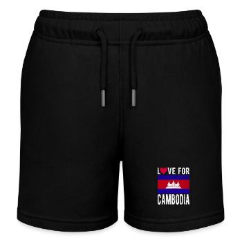 Cambodge Souvenir - Short de jogging enfant bio Stanley/Stella - noir - Devant