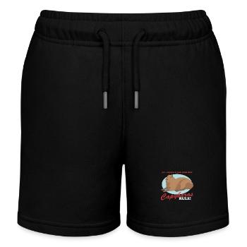 Capybara Capybaras Cadeau - Short de jogging enfant bio Stanley/Stella - noir - Devant