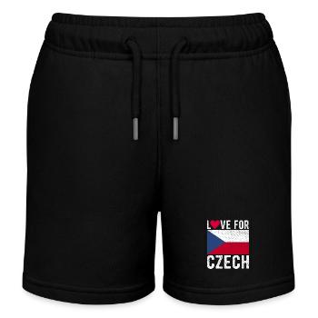Czech souvenir - Kids Organic Sweat Shorts by Stanley/Stella - black - Front