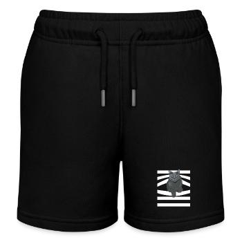 Niedliche Katze Schleicht Sich Raus Tierhalter - Kinder Organic Joggingshorts Mini Bolter von Stanley/Stella - Schwarz - Vorne