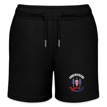 Feux d’artifice Love Ice 4 juillet - Short de jogging enfant bio Stanley/Stella - noir - Devant