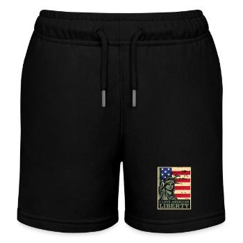 I Love American Freedom 4 juillet - Short de jogging enfant bio Stanley/Stella - noir - Devant