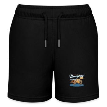 Beekeeper Beekeeper Bee Beekeeping Gift - Kids Organic Sweat Shorts by Stanley/Stella - black - Front