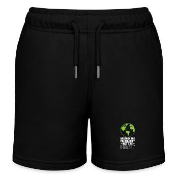 Destroy the Patriarchy not the Planet - Kids Organic Sweat Shorts by Stanley/Stella - black - Front