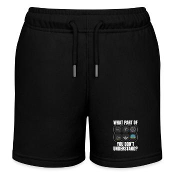 Welchen Teil Des Kfz-zählers Verstehen Sie Nicht - Kinder Organic Joggingshorts Mini Bolter von Stanley/Stella - Schwarz - Vorne