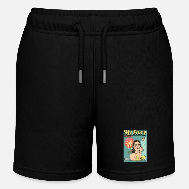 Comic Buch - Kinder Organic Joggingshorts Mini Bolter von Stanley/Stella - Schwarz