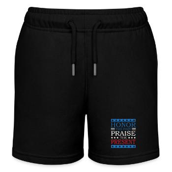Honor the Past Praise the Present - Kids Organic Sweat Shorts by Stanley/Stella - black - Front