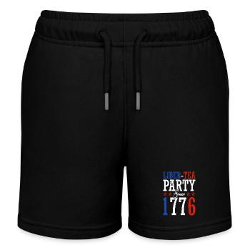 Liber-tea Party depuis le 4 juillet 1776 - Short de jogging enfant bio Stanley/Stella - noir - Devant