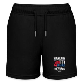 Amerikaner Tun Am 4. Juli-wochenende: Im Verkehr - Kinder Organic Joggingshorts Mini Bolter von Stanley/Stella - Schwarz - Vorne
