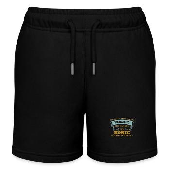 Reicht mir mein Werkzeug der König möchte schaffen - Kinder Organic Joggingshorts Mini Bolter von Stanley/Stella - Schwarz - Vorne