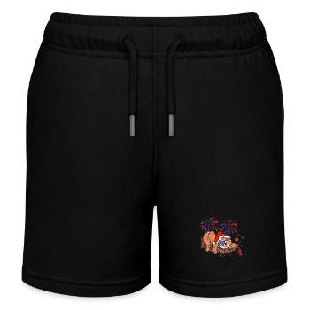 Weihnachtsfaultier 4. Juli Unabhängigkeitstag - Kinder Organic Joggingshorts Mini Bolter von Stanley/Stella - Schwarz - Vorne