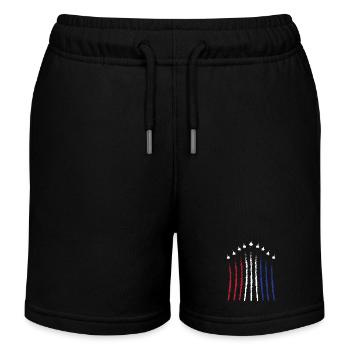 Jet Plane July 4 | Fourth Of July Tee | 4th Of - Kinder Organic Joggingshorts Mini Bolter von Stanley/Stella - Schwarz - Vorne