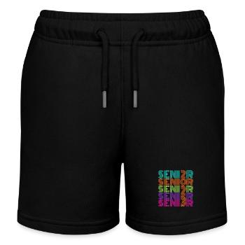 Retro Vintage Neon Senior 2023 | Senior High Gift - Kinder Organic Joggingshorts Mini Bolter von Stanley/Stella - Schwarz - Vorne