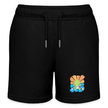 Birthday Gift Children Kindergarten Paint Colorful - Kids Organic Sweat Shorts by Stanley/Stella - black - Front