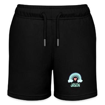 Jason Nom Rainbow Baby - Short de jogging enfant bio Stanley/Stella - noir - Devant