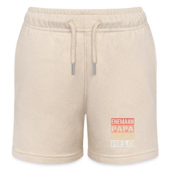 Gleisbauer Vater Ehemann Held - Kinder Organic Joggingshorts Mini Bolter von Stanley/Stella - Natur - Vorne