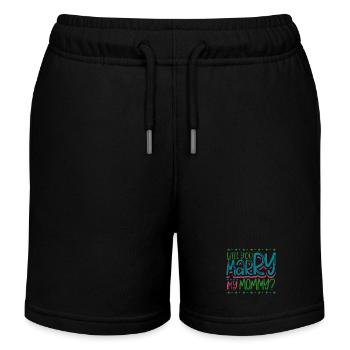 Willst du meine Mama heiraten - Kinder Organic Joggingshorts Mini Bolter von Stanley/Stella - Schwarz - Vorne